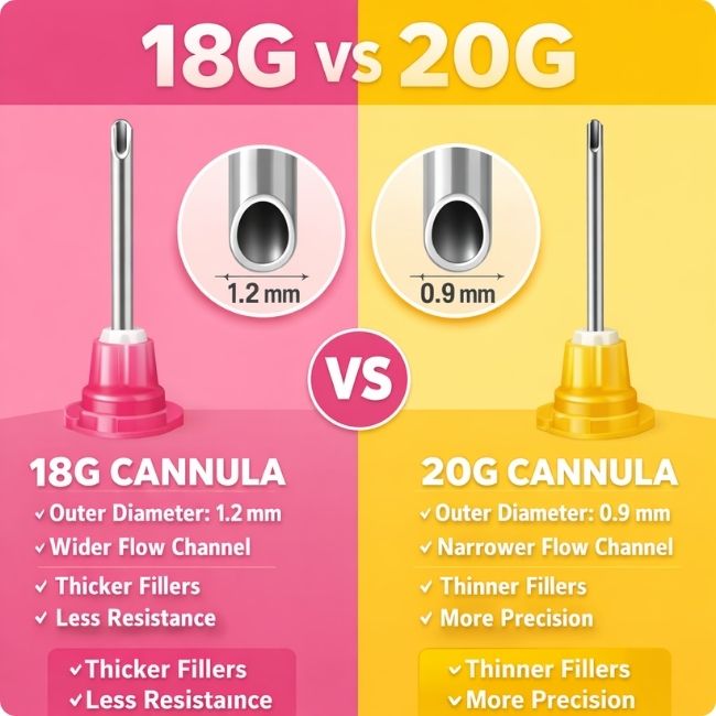 20 Gauge VS 18 Gauge Cannula