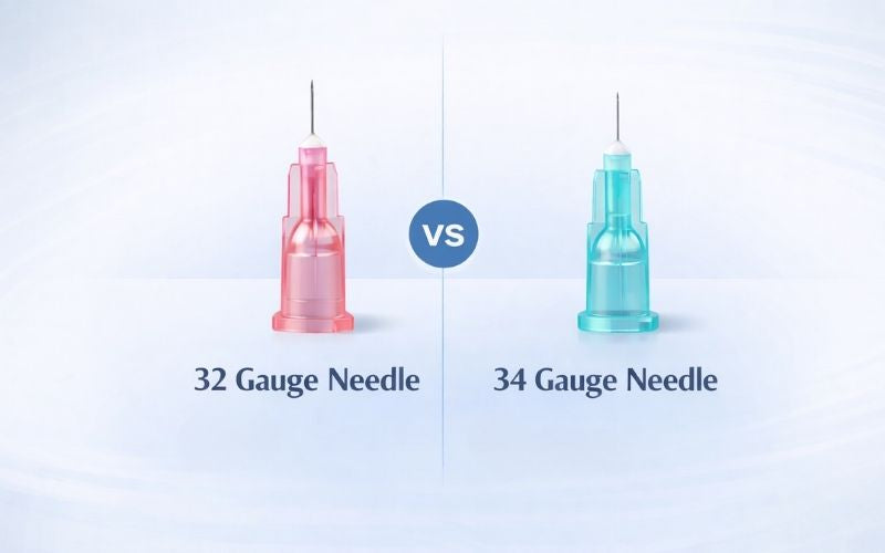 32 gauge needle vs 34 gauge needle