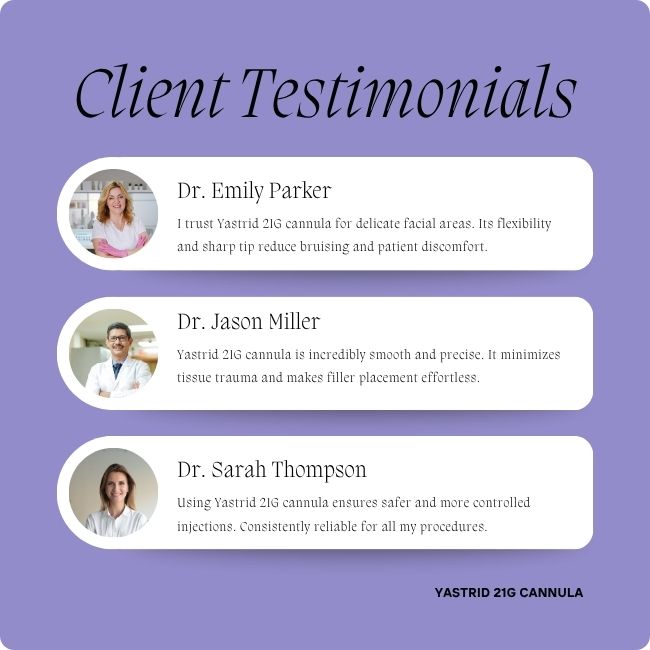 Customer Feedback on 21G Cannula