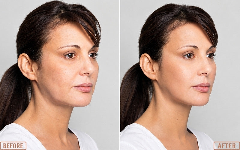 Mesh Threads Before and After for Jawline