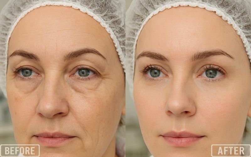 Under Eye PDO Threads Before and After