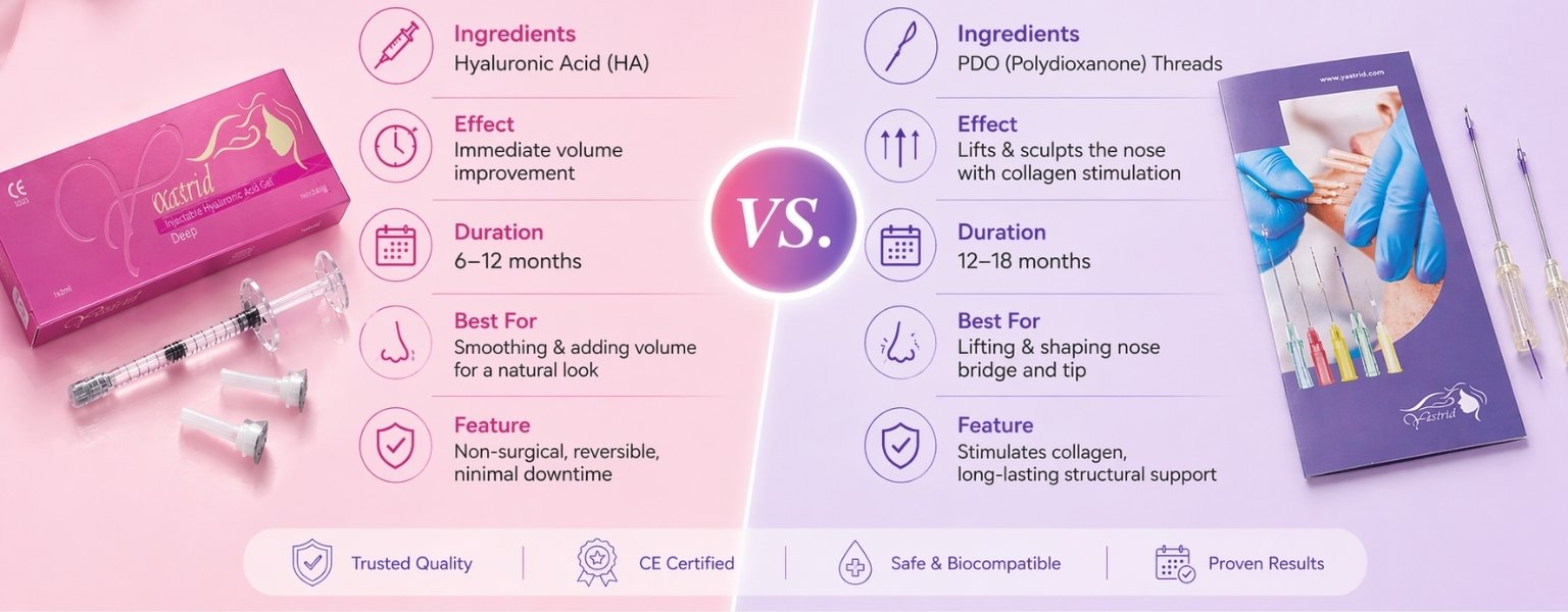 Yastrid Nose Filler vs. PDO Nose Threads