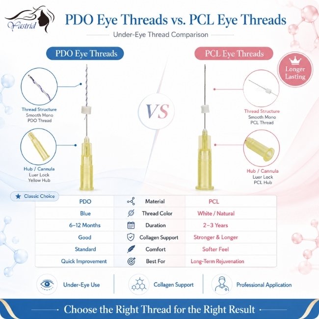 Yastrid PDO Eye Threads vs. PCL Eye Threads